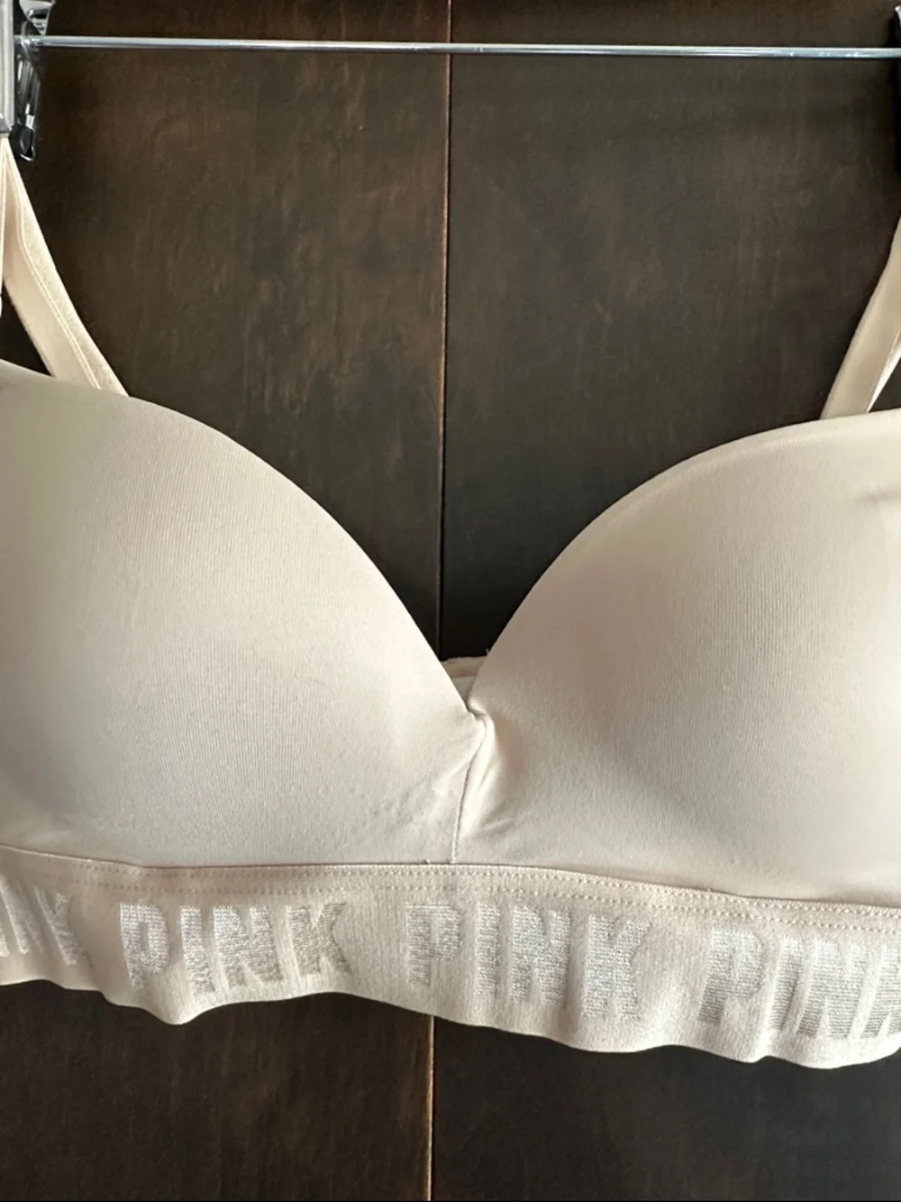 PINK Victoria's Secret Seamless Light Beige Push-Up Bralette